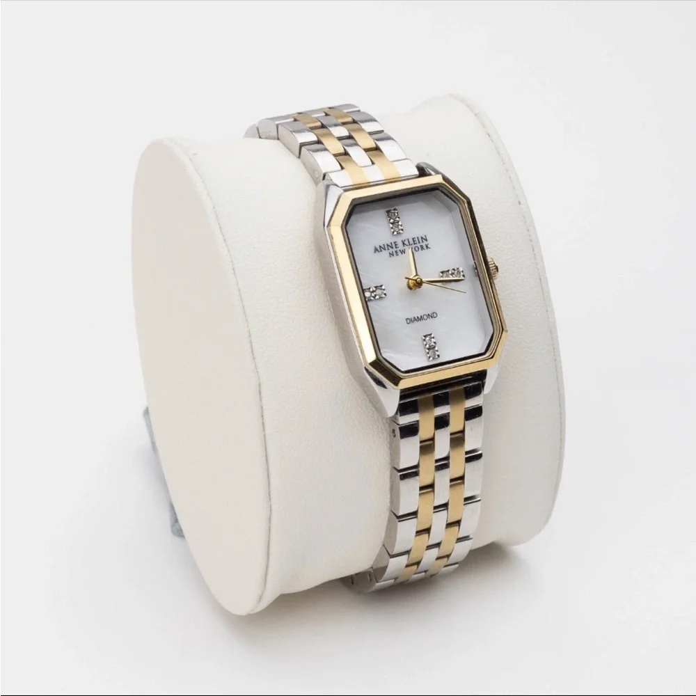 Anne Klein Diamond Radiance Two-Tone Watch 12/7751MPTT